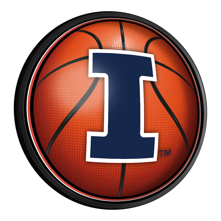 Illinois Fighting Illini Slimline LED Wall Sign ~ BASKETBALL