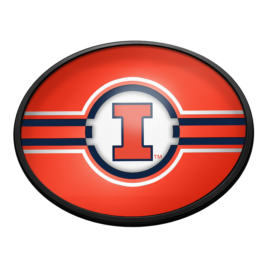 Illinois Fighting Illini Slimline LED Wall Sign ~ OVAL