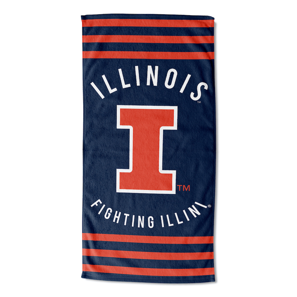 Illinois Fighting Illini Beach Towel