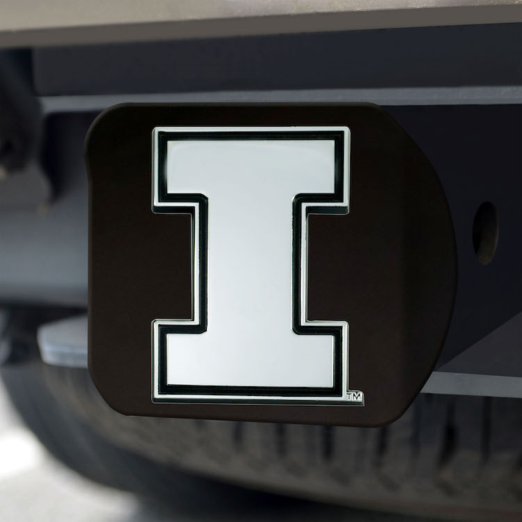 Illinois Fighting Illini BLACK Trailer Hitch Cover