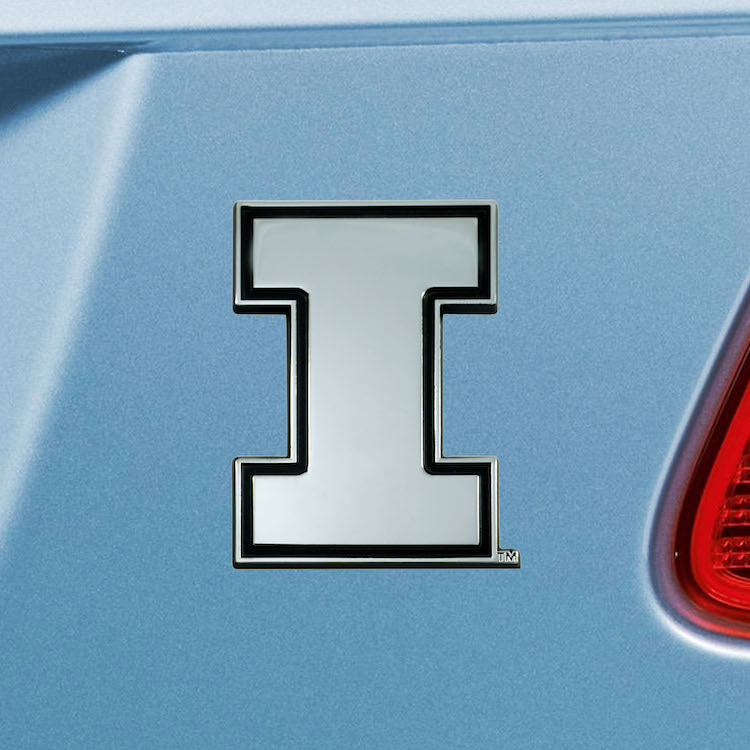 Illinois Fighting Illini Metal Auto Emblem