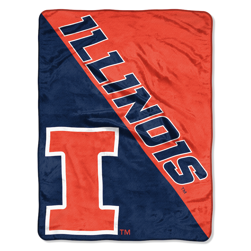 Illinois Fighting Illini Micro Raschel 50 x 60 Team Blanket