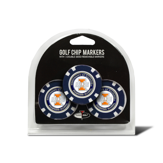 Illinois Fighting Illini 3 Pack Golf Chips