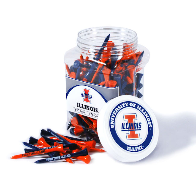 Illinois Fighting Illini 175 imprinted Tee Jar