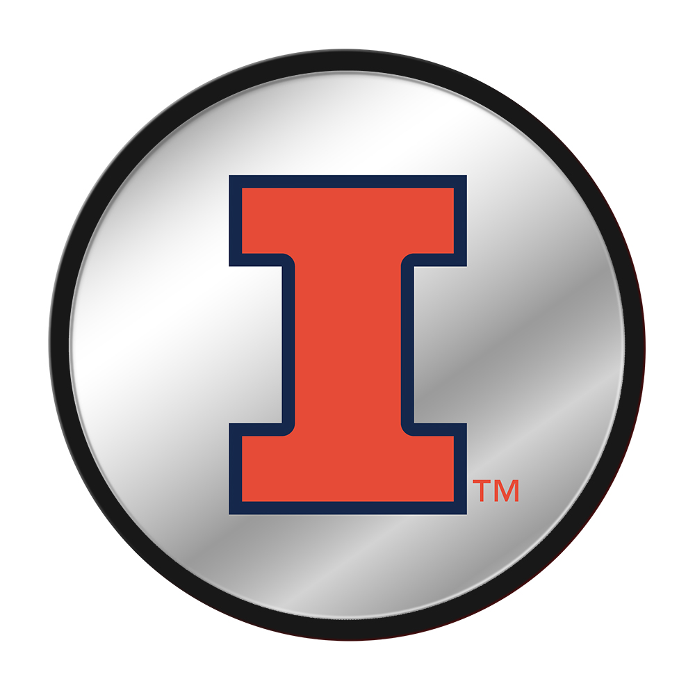 Illinois Fighting Illini Modern Disc Mirrored Wall Sign