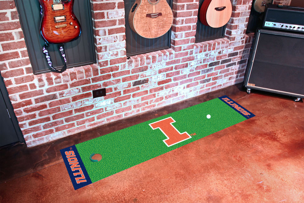 Illinois Fighting Illini Putting Green Mat 18 x 72