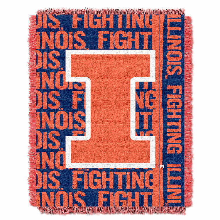 Illinois Fighting Illini Double Play Tapestry Blanket 48 x 60