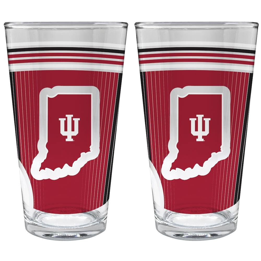 Indiana Hoosiers COOL VIBES 2 pc Pint Glass Set