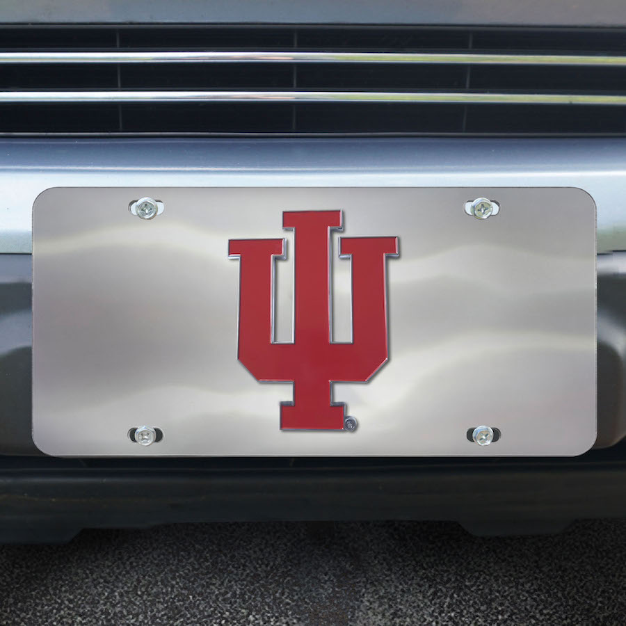 Indiana Hoosiers Stainless Steel Die-cast License Plate