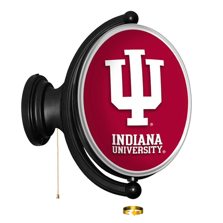 Indiana Hoosiers LED Rotating Wall Sign ~ OVAL