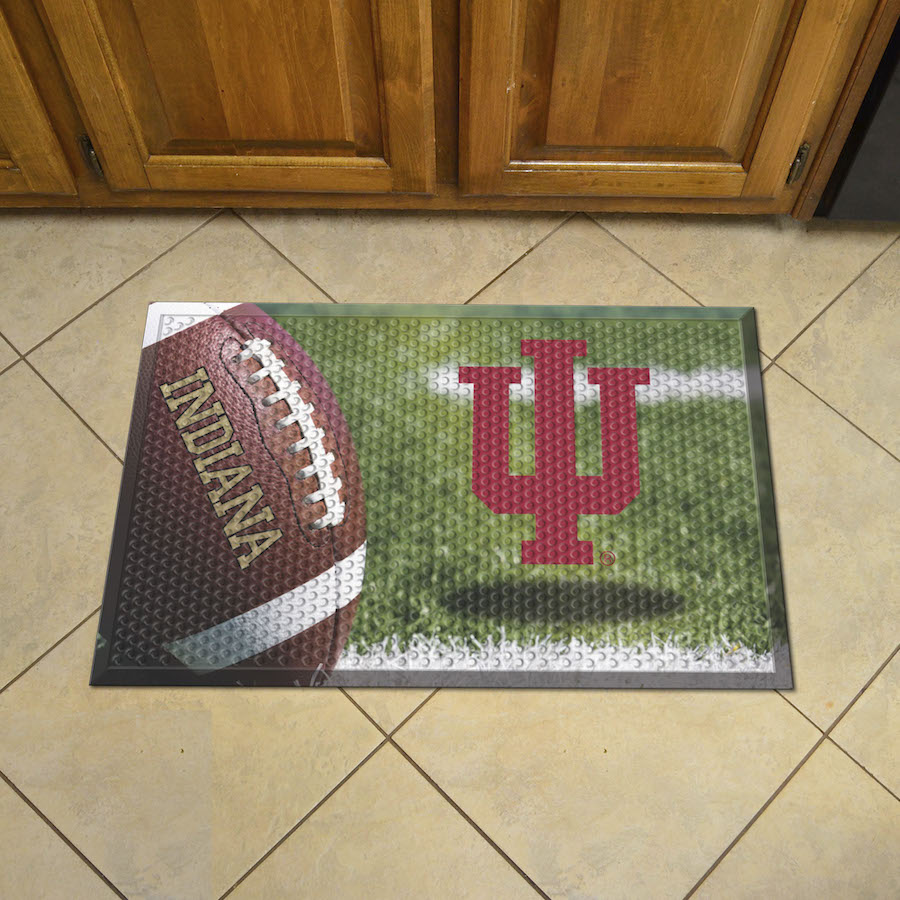 Indiana Hoosiers Ball Style SCRAPER Door Mat