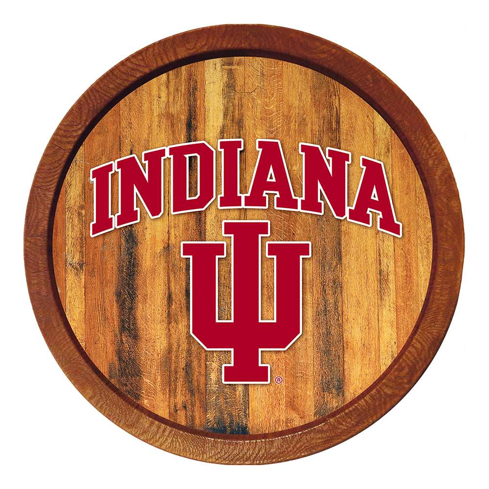 Indiana Hoosiers FAUX Barrel Top Sign