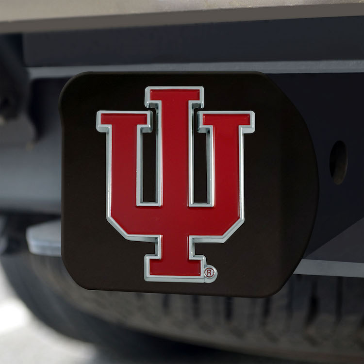 Indiana Hoosiers Black and Color Trailer Hitch Cover