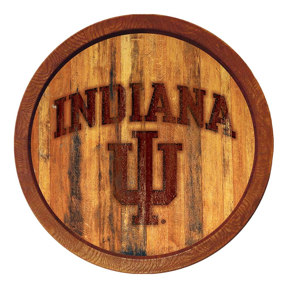 Indiana Hoosiers Branded FAUX Barrel Top Sign