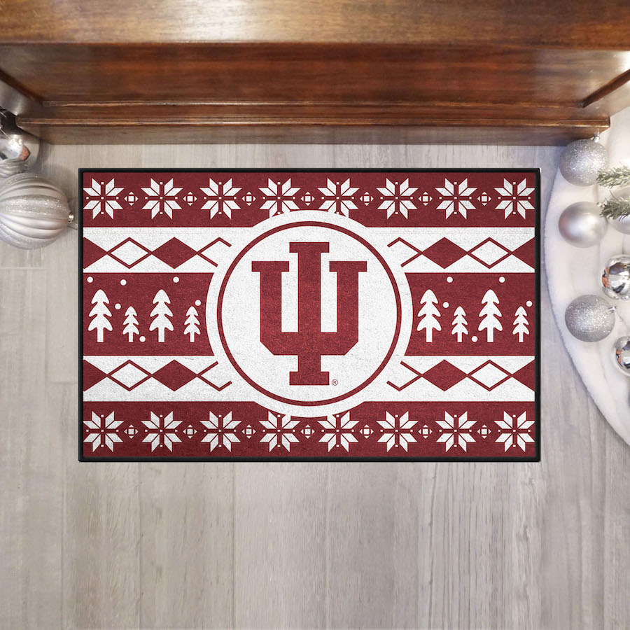 Indiana Hoosiers HOLIDAY SWEATER 20 x 30 STARTER Floor Mat