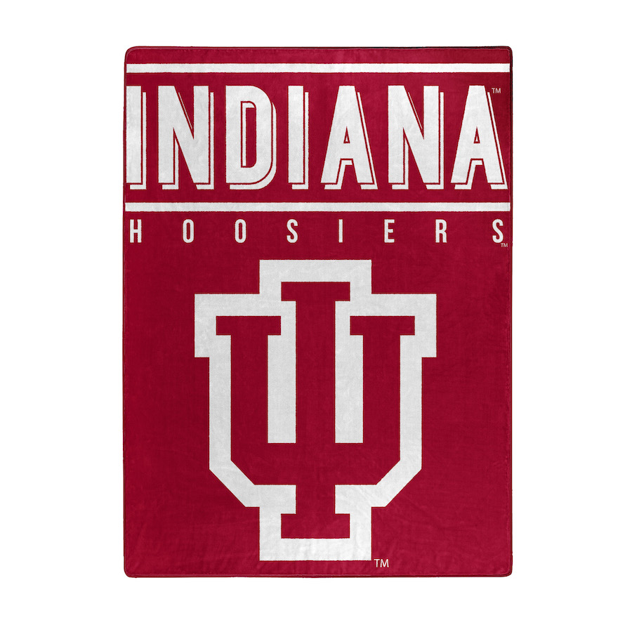 Indiana Hoosiers Large Plush Fleece Raschel Blanket 60 x 80