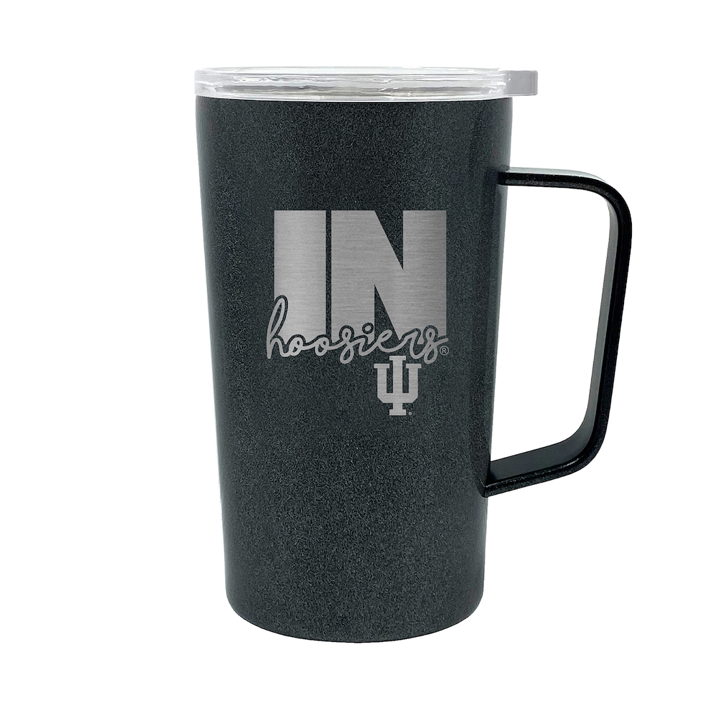 Indiana Hoosiers 18 oz HUSTLE Travel Mug - ONYX