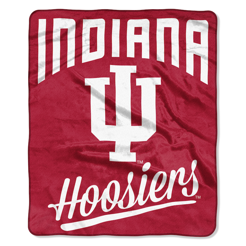 Indiana Hoosiers Plush Fleece Raschel Blanket 50 x 60