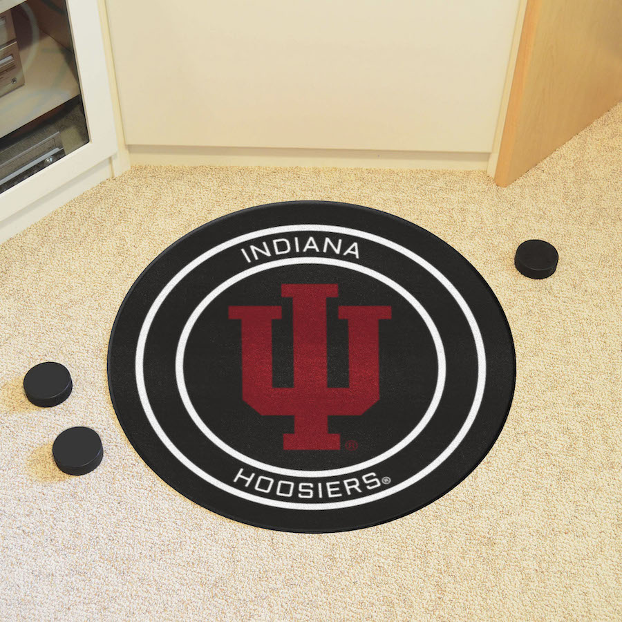 Indiana Hoosiers Round Hockey Puck Mat