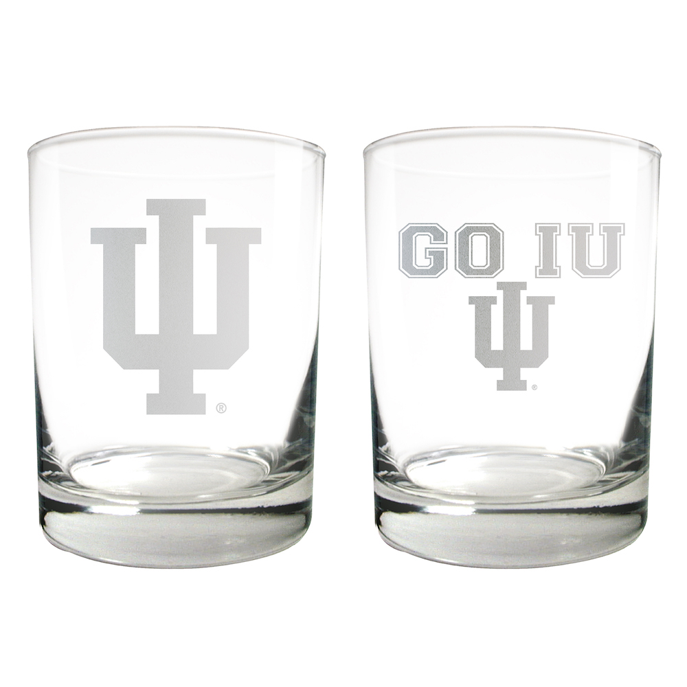 Indiana Hoosiers 2pc Rocks Glass Set