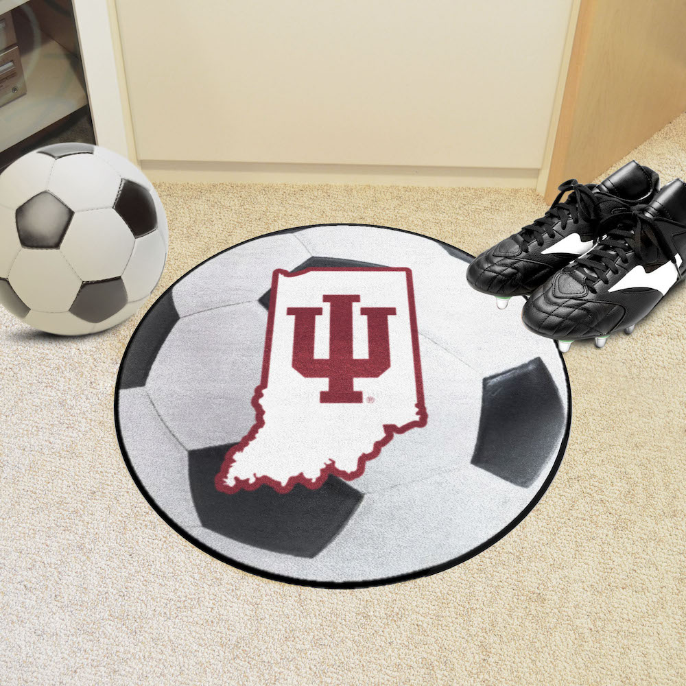 Indiana Hoosiers SOCCER BALL Mat - Alt Logo