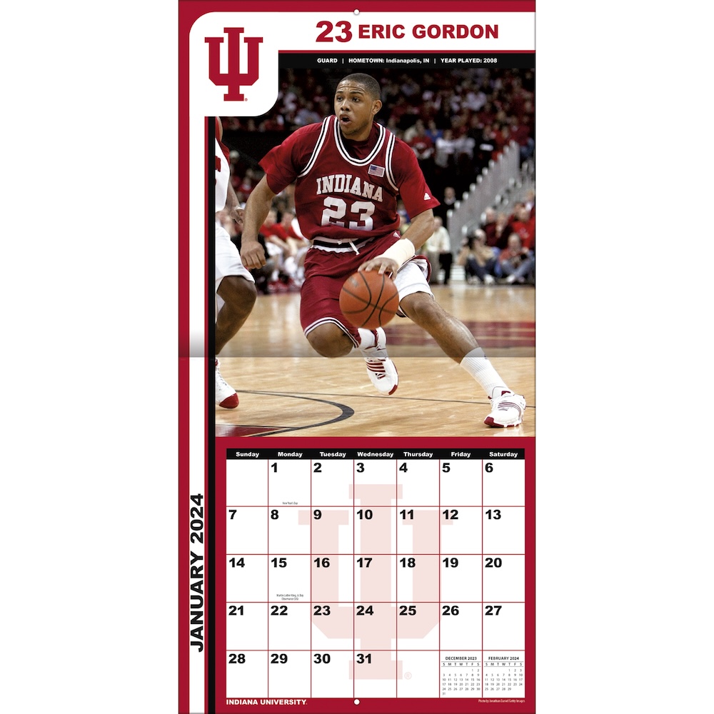 Indiana Hoosiers 2025 NCAA Team Wall Calendar