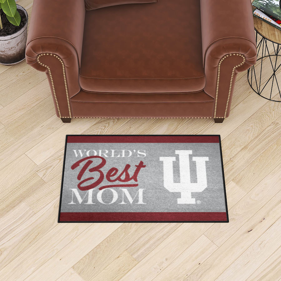 Indiana Hoosiers 20 x 30 WORLDS BEST MOM Floor Mat