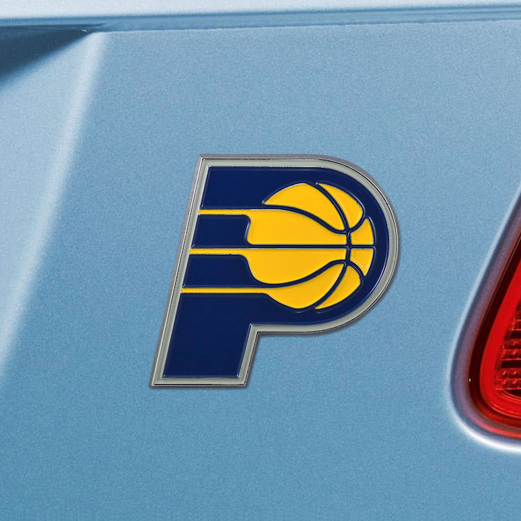 Indiana Pacers Color Metal Auto Emblem