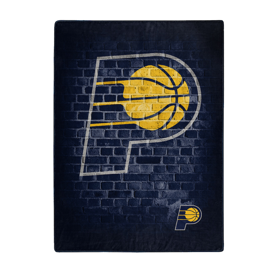 Indiana Pacers Large Plush Fleece Raschel Blanket 60 x 80