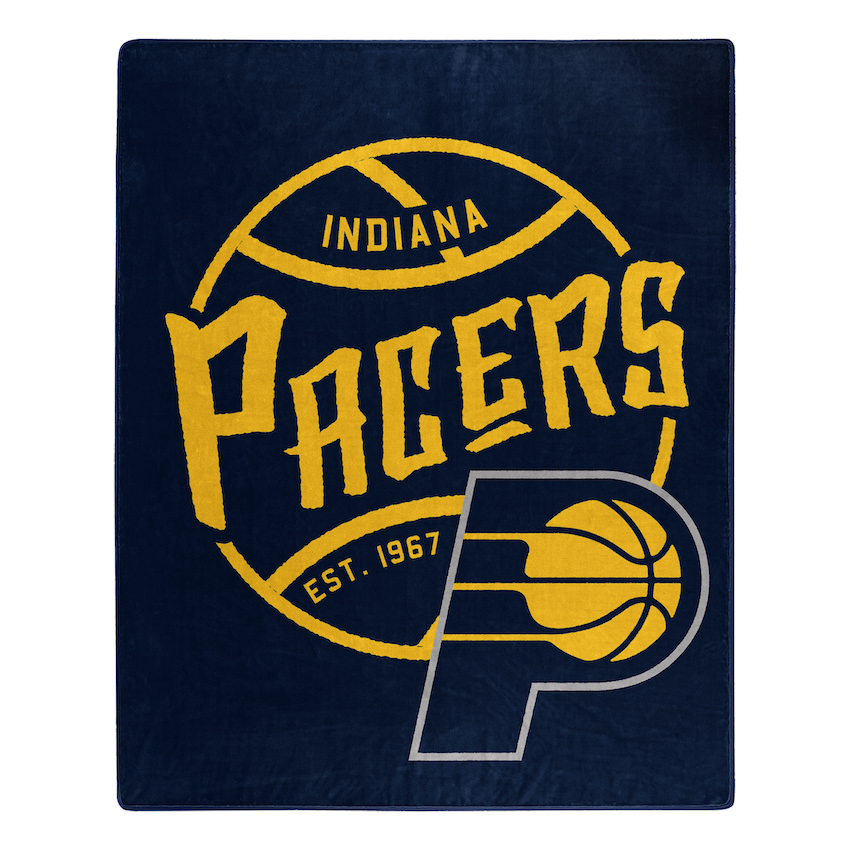 Indiana Pacers Plush Fleece Raschel Blanket 50 x 60