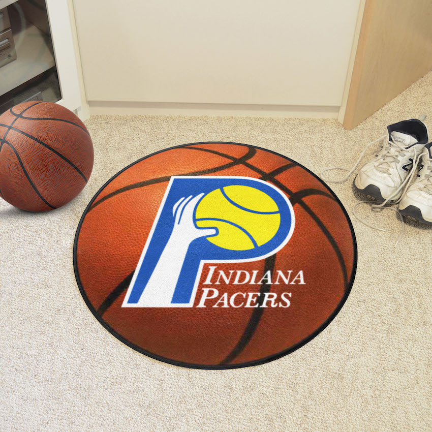 Indiana Pacers Vintage Basketball Mat - Throwback Logo