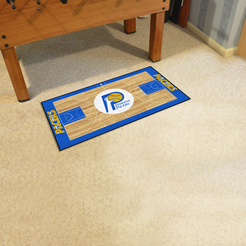 Indiana Pacers Vintage 24 x 44 Basketball Court Carpet Runner - Throwback Logo