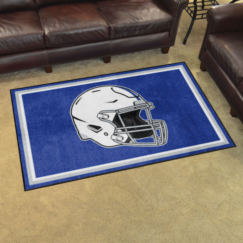 Indianapolis Colts 4x6 Area Rug - Throwback Helmet Logo