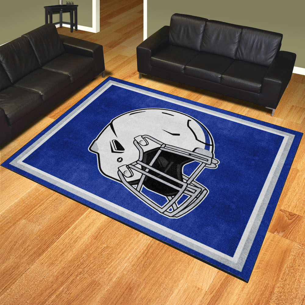 Indianapolis Colts Ultra Plush 8x10 Area Rug - Throwback Helmet Logo