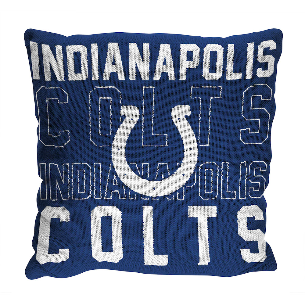 Indianapolis Colts Stacked 20 x 20 Woven Pillow