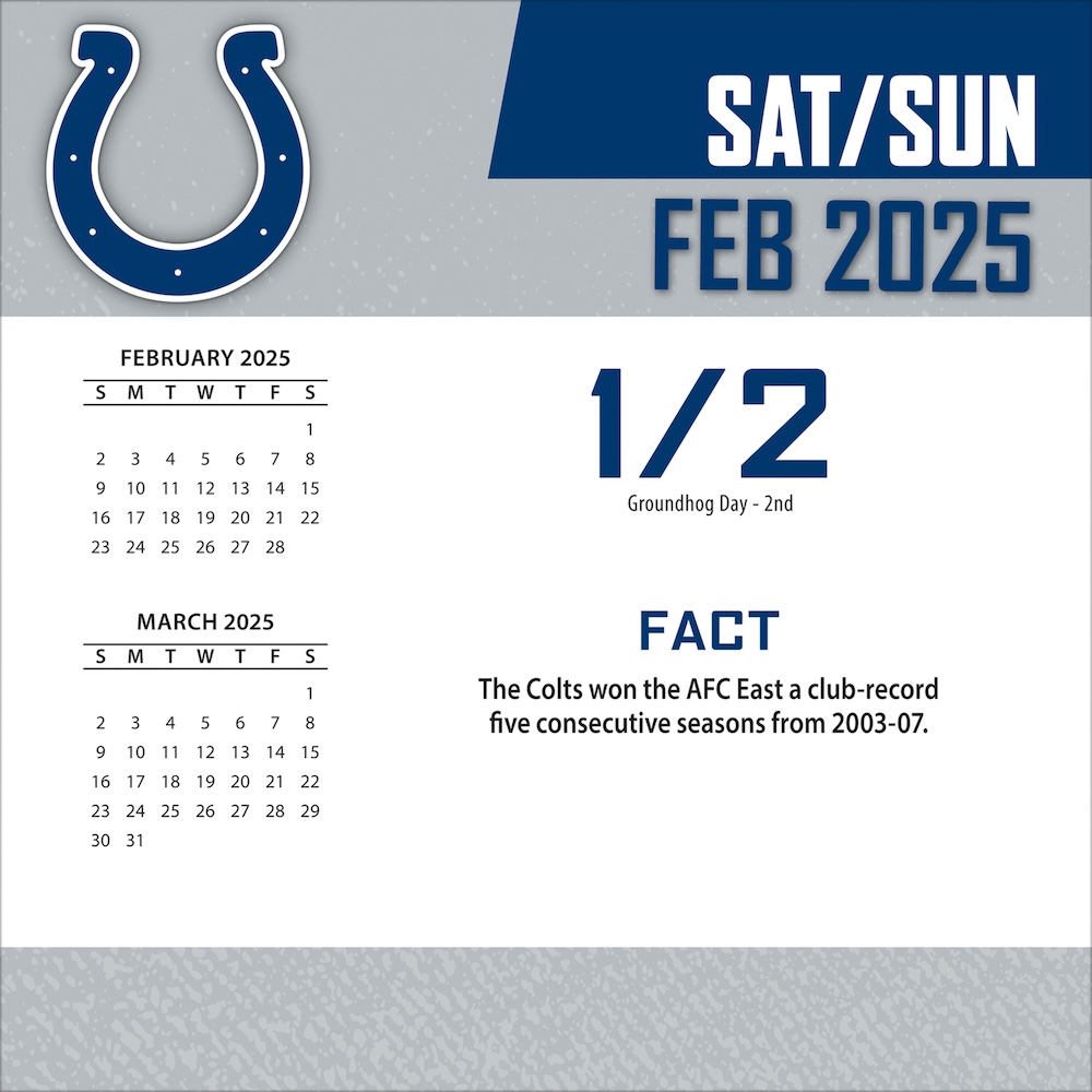 Indianapolis Colts 2025 NFL Page-A-Day Box Calendar