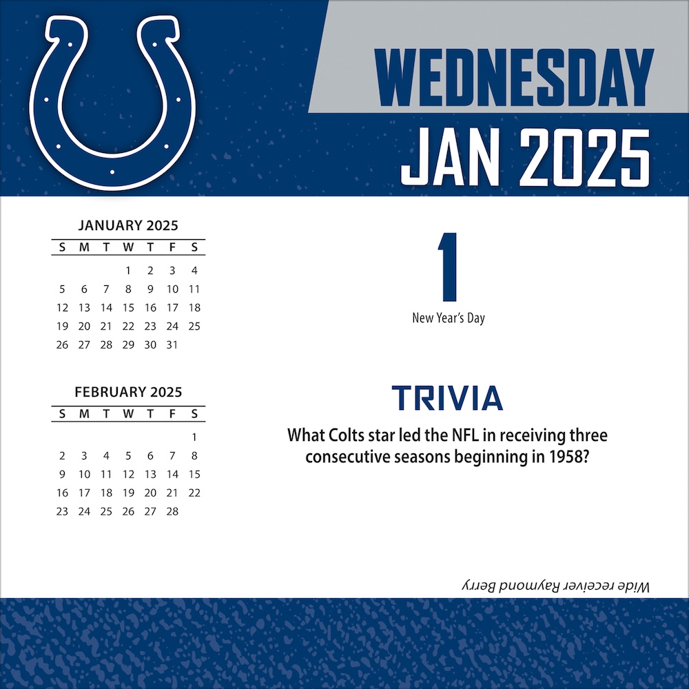 Indianapolis Colts 2025 NFL Page-A-Day Box Calendar