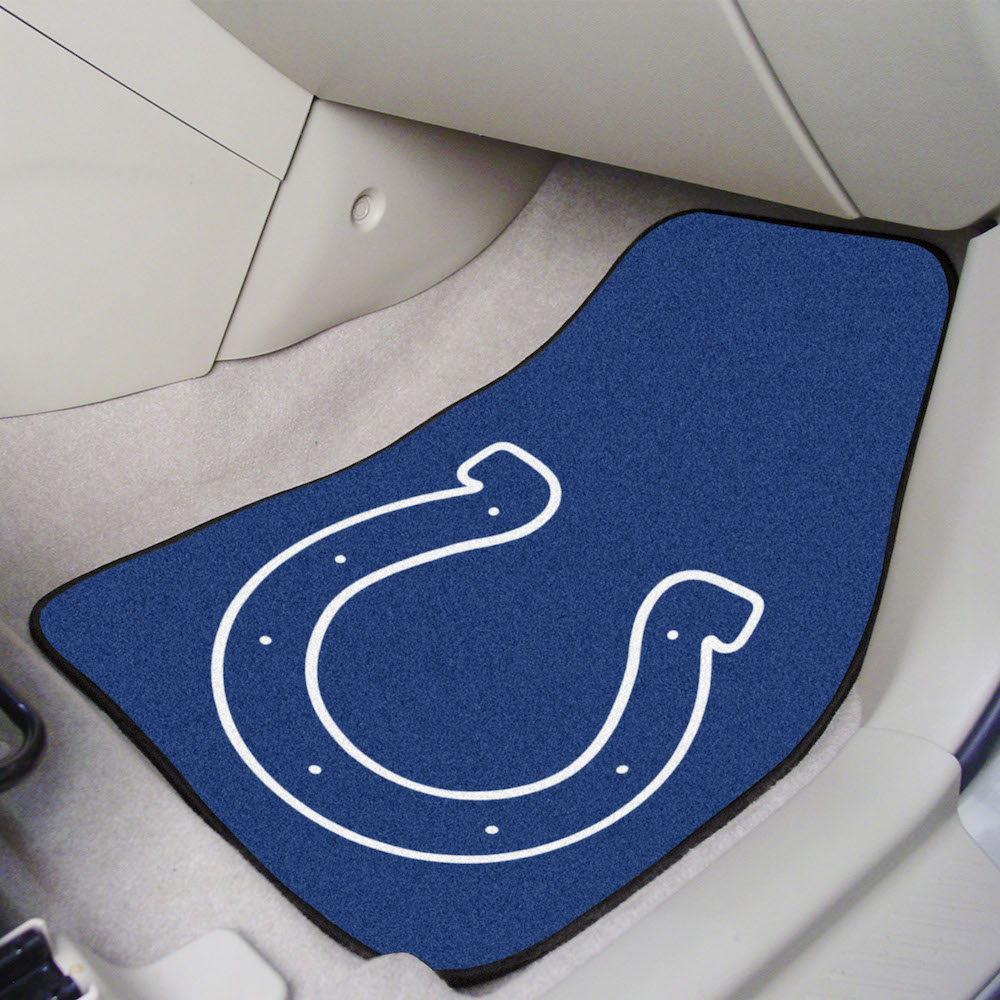 Indianapolis Colts Car Floor Mats 18 x 27 Carpeted-Pair