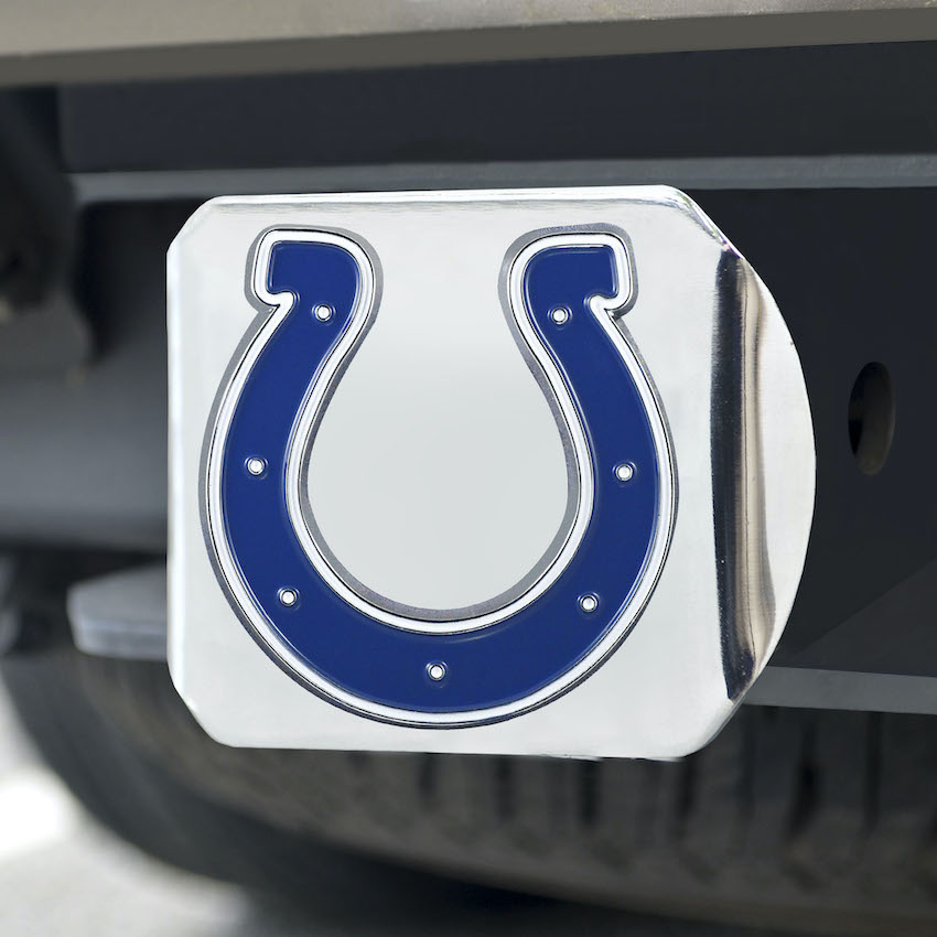 Indianapolis Colts Color Chrome Trailer Hitch Cover