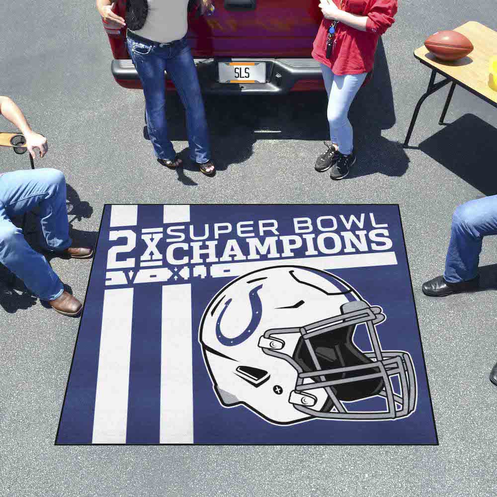 Indianapolis Colts DYNASTY Floor Mat - 60 x 72 inch Tailgater style