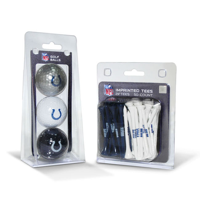 Indianapolis Colts 3 Ball Pack and 50 Tee Pack