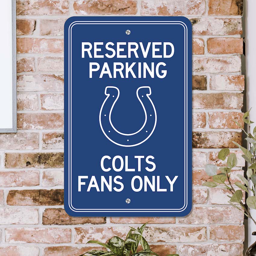 Indianapolis Colts RESERVED Parking Sign