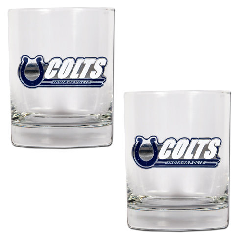 Indianapolis Colts NFL Logo 2pc Rocks Glass Set