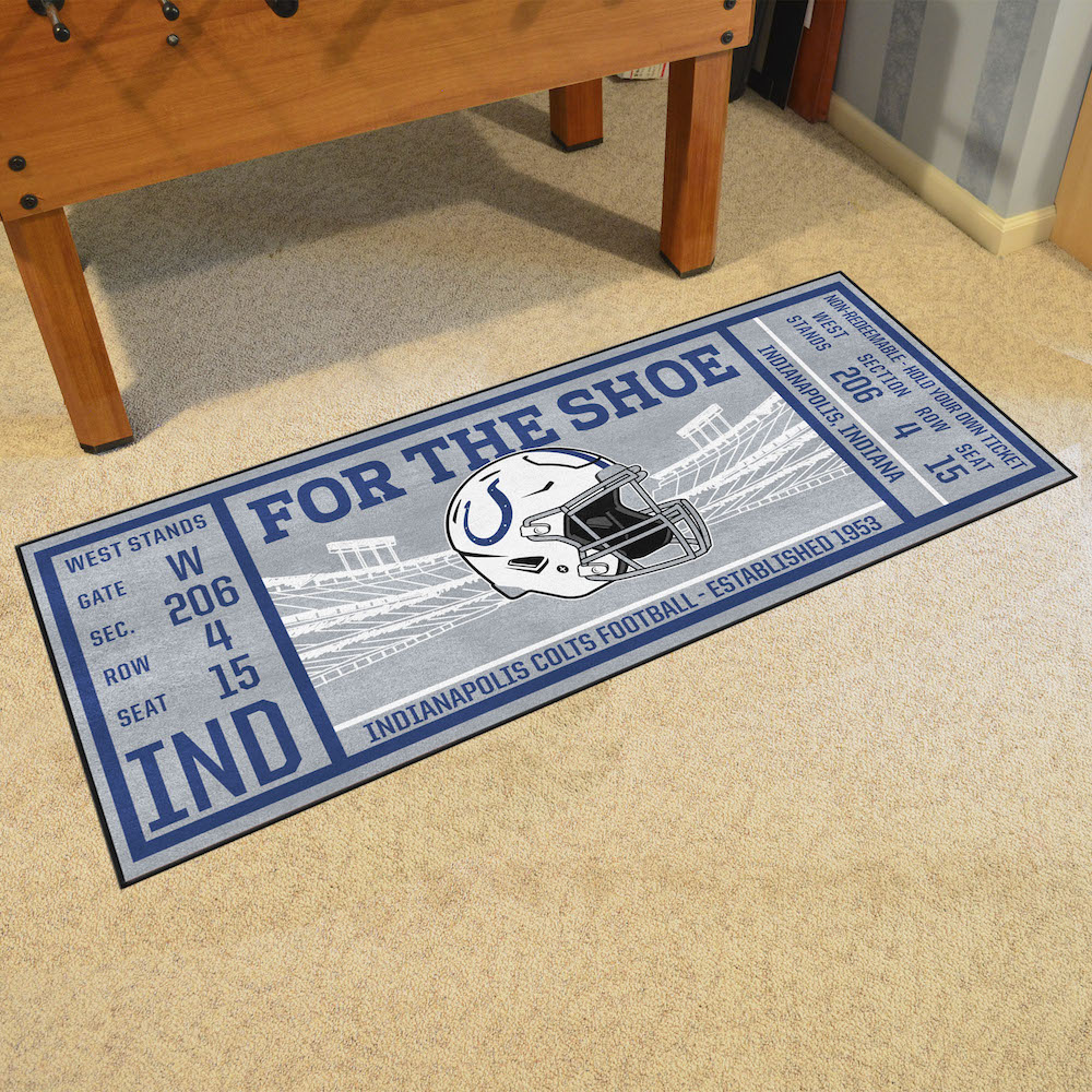 Indianapolis Colts 30 x 72 Game Ticket Carpet Runner