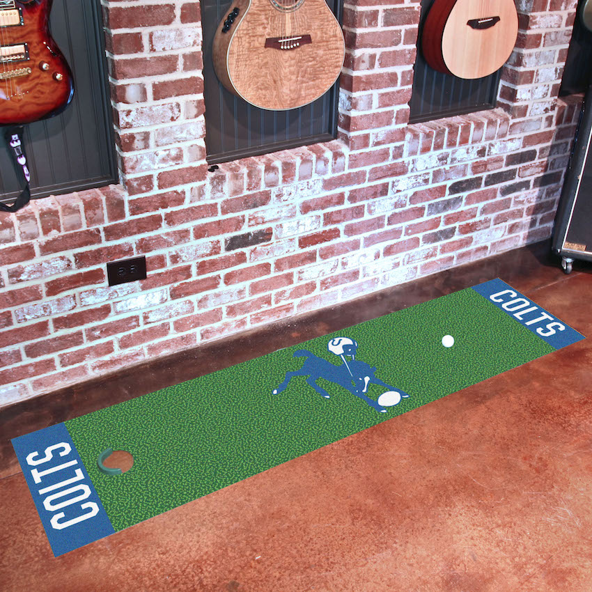 Indianapolis Colts Vintage 18 x 72 in Putting Green Mat with Throwback Logo