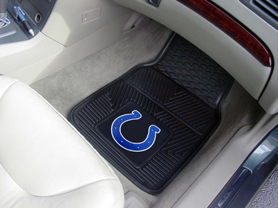 Indianapolis Colts Car Floor Mats 18 x 27 Heavy Duty Vinyl Pair