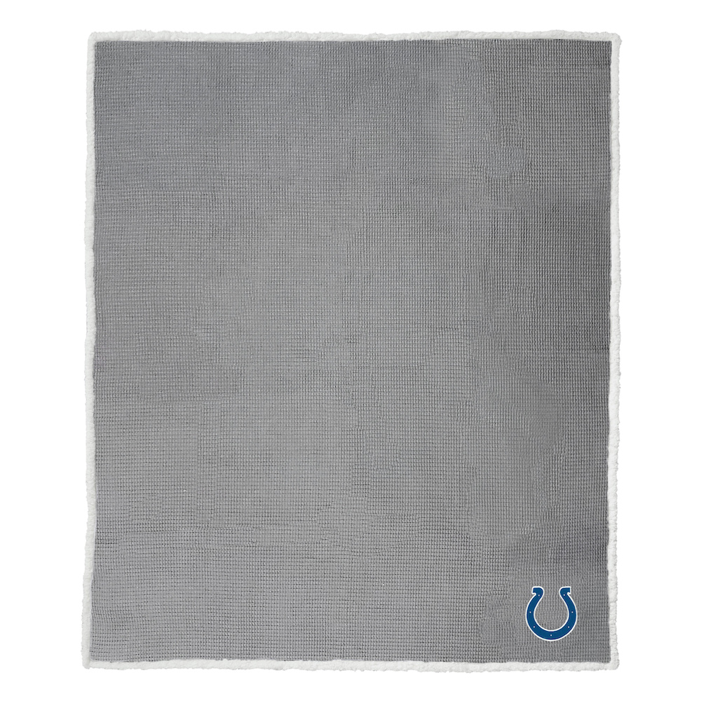 Indianapolis Colts Waffle Sherpa Throw Blanket