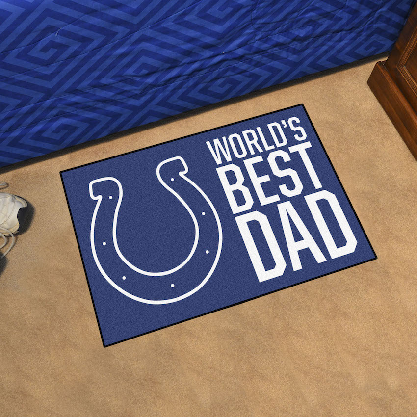 Indianapolis Colts 20 x 30 WORLDS BEST DAD Floor Mat