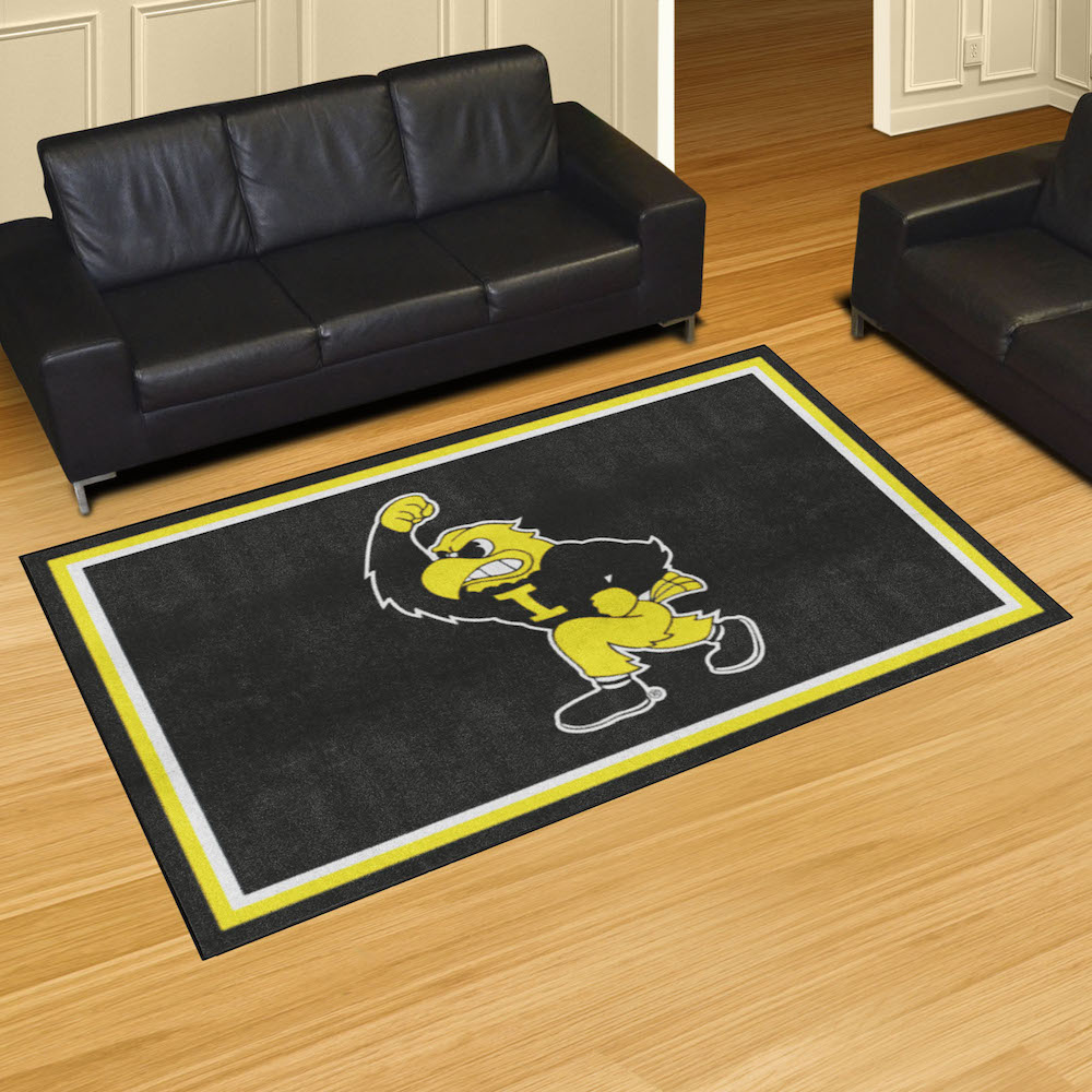 Iowa Hawkeyes 5x8 Area Rug - 2nd Logo