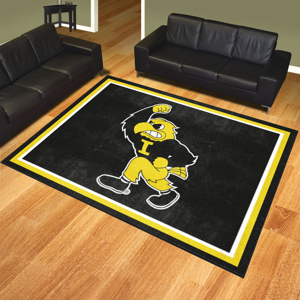 Iowa Hawkeyes Ultra Plush 8x10 Area Rug - 2nd Logo